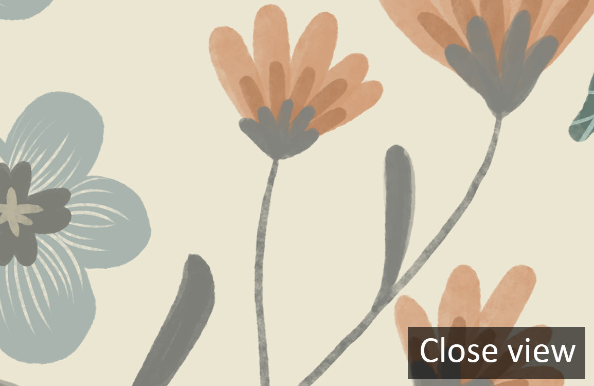 Boho Chic Botanical Garden Mural Wallpaper