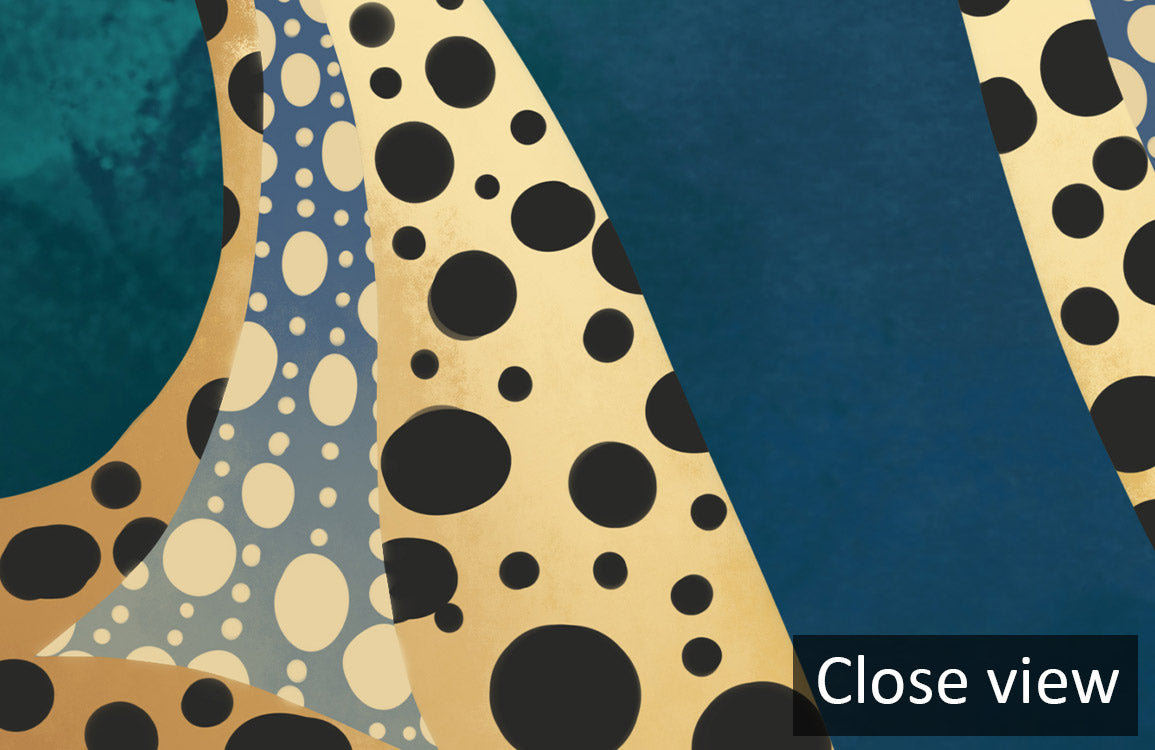 Whimsical Ocean Octopus Art Mural Wallpaper