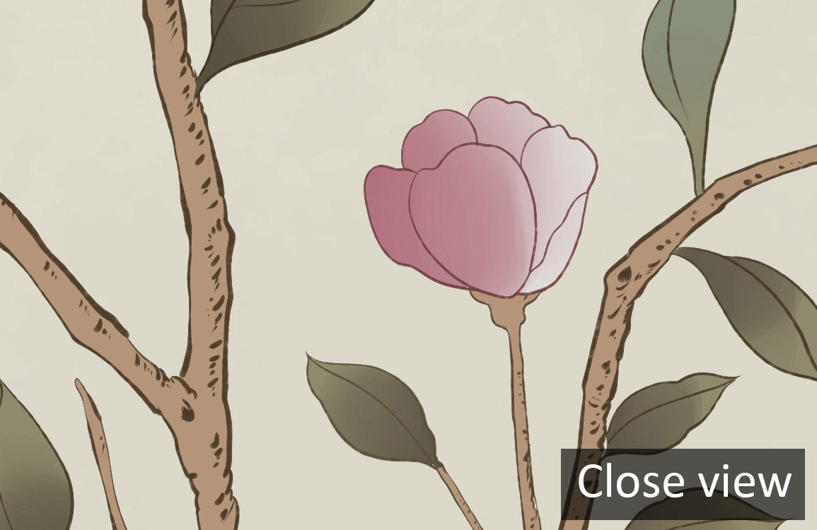 Muro di carta da parati con animali della giungla tropicale