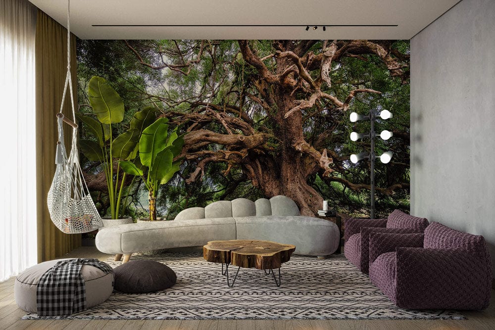 unique jungle tree wallpaper mural design art