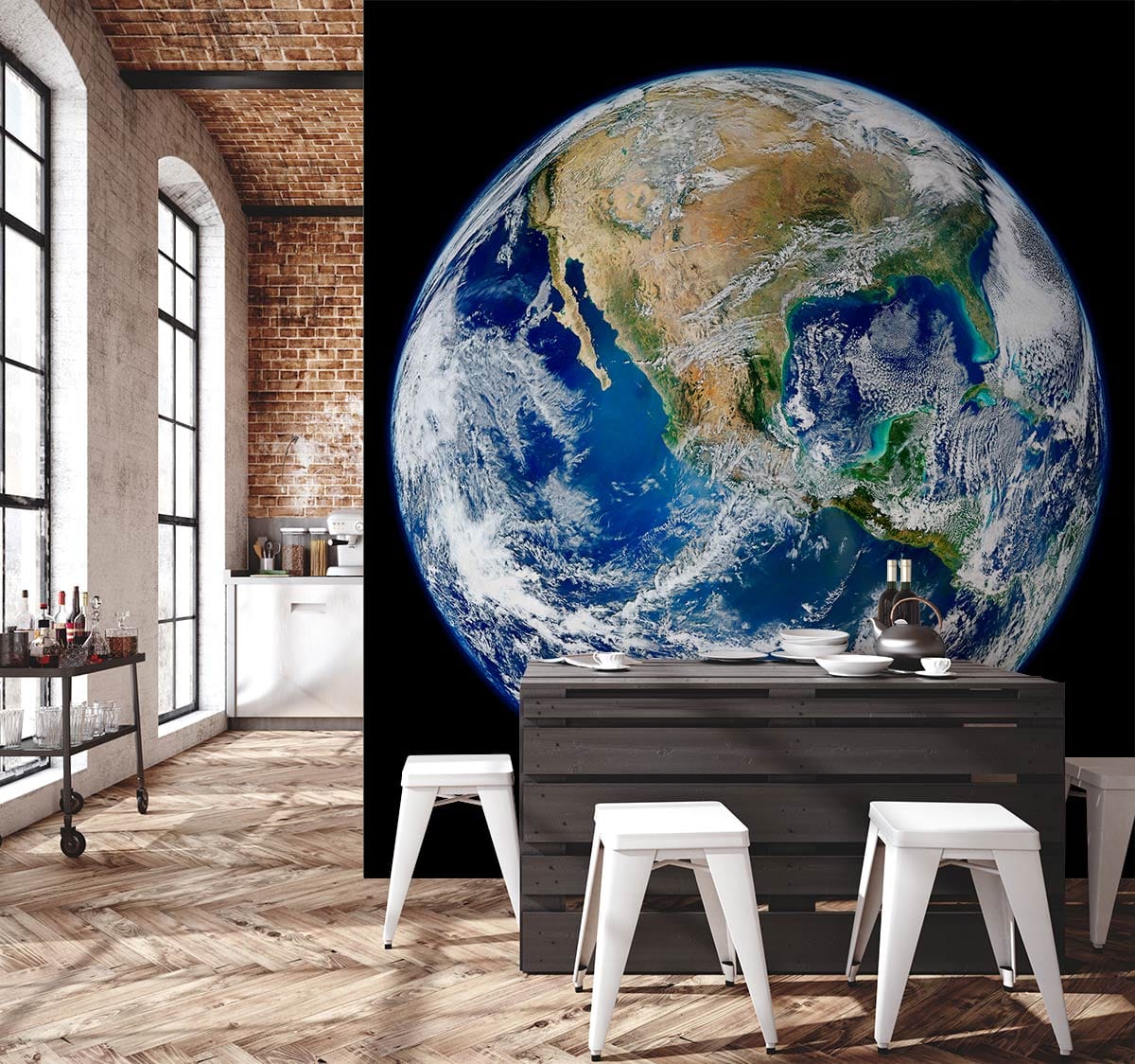 Beautiful Earth Wallpaper Mural For hallway decor