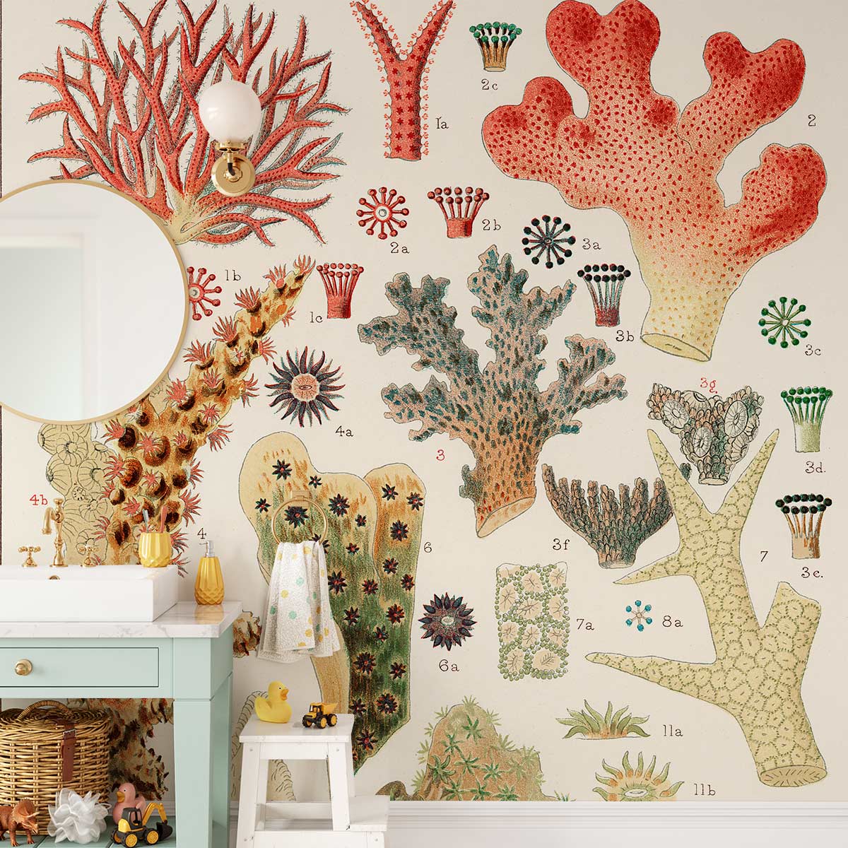 Colorful Coral World Wallpaper Mural Design Idea