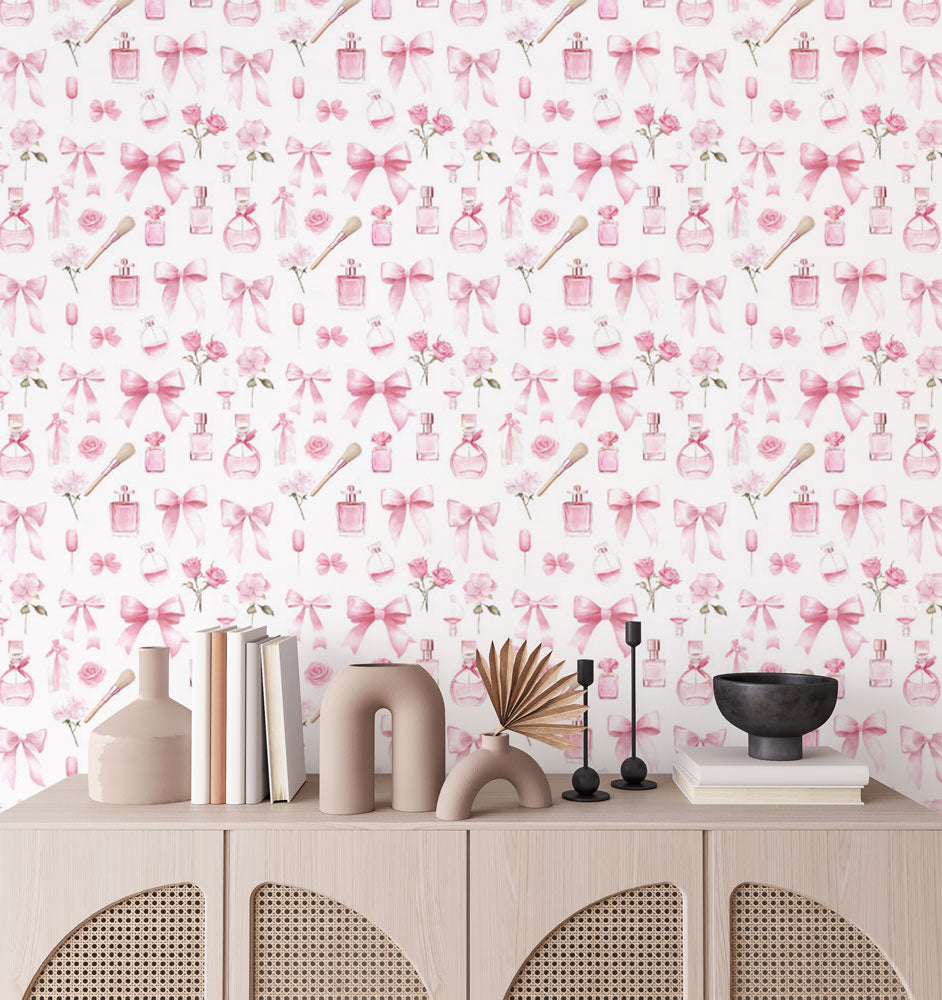 Elegant Beauty Blooms Mural Wallpaper in living room