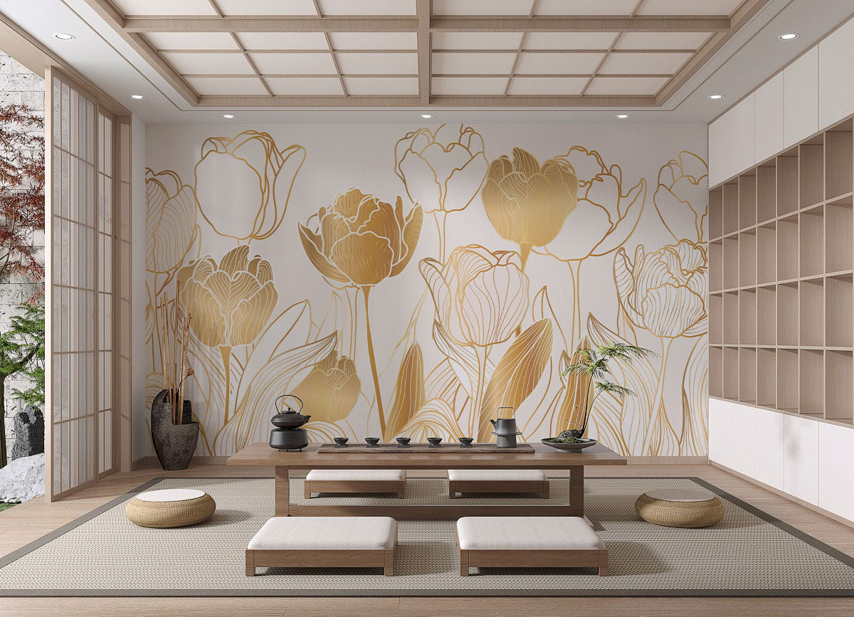 Golden Tulip Serenity Mural Wallpaper