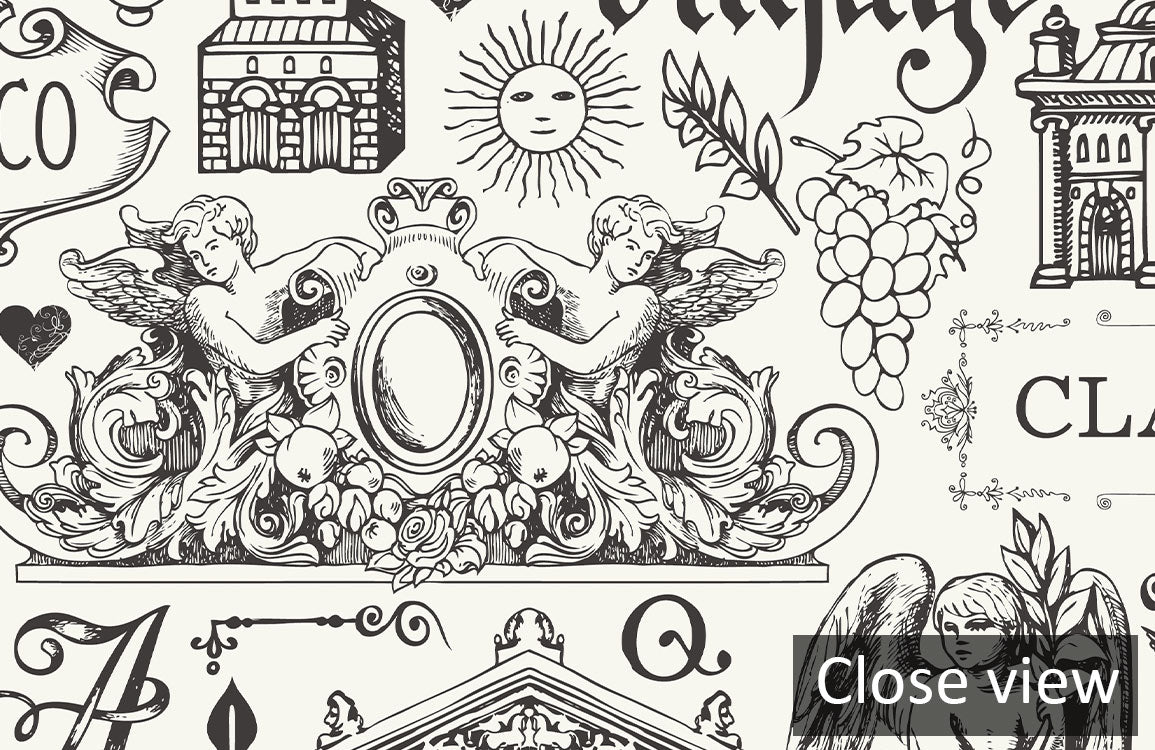 Baroque Collage Charm Mural Wallpaper