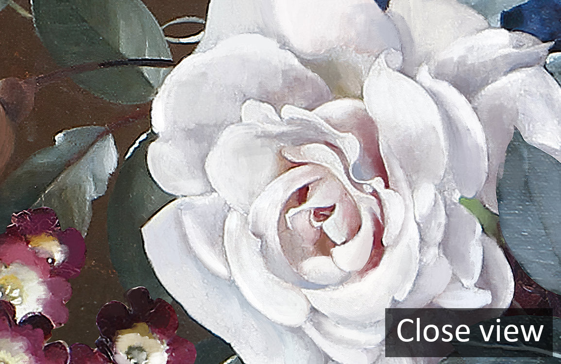 Classic Rose Bouquet Mural Wallpaper