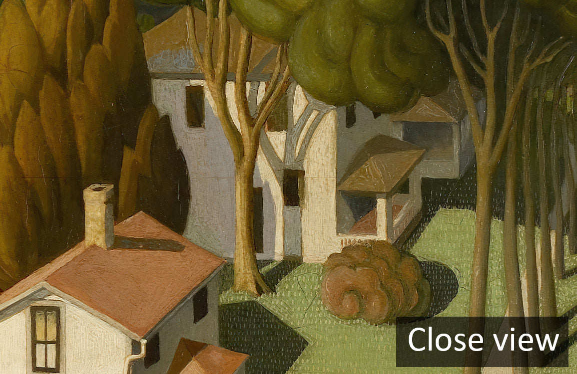Rolling Hills Village Mural Wallpaper