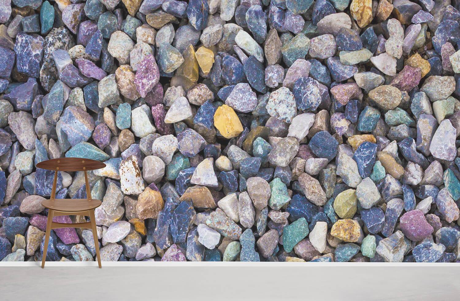 Wallpaper mural with a colourful stones effect, perfect for decorating your home.