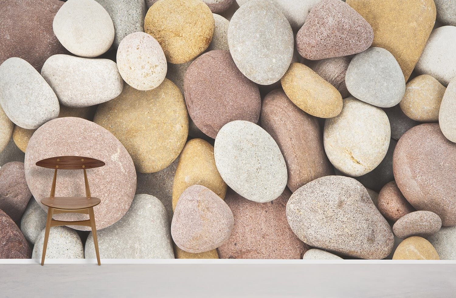 Home Decoration Featuring a Colorful Cobblestone Wallpaper Mural