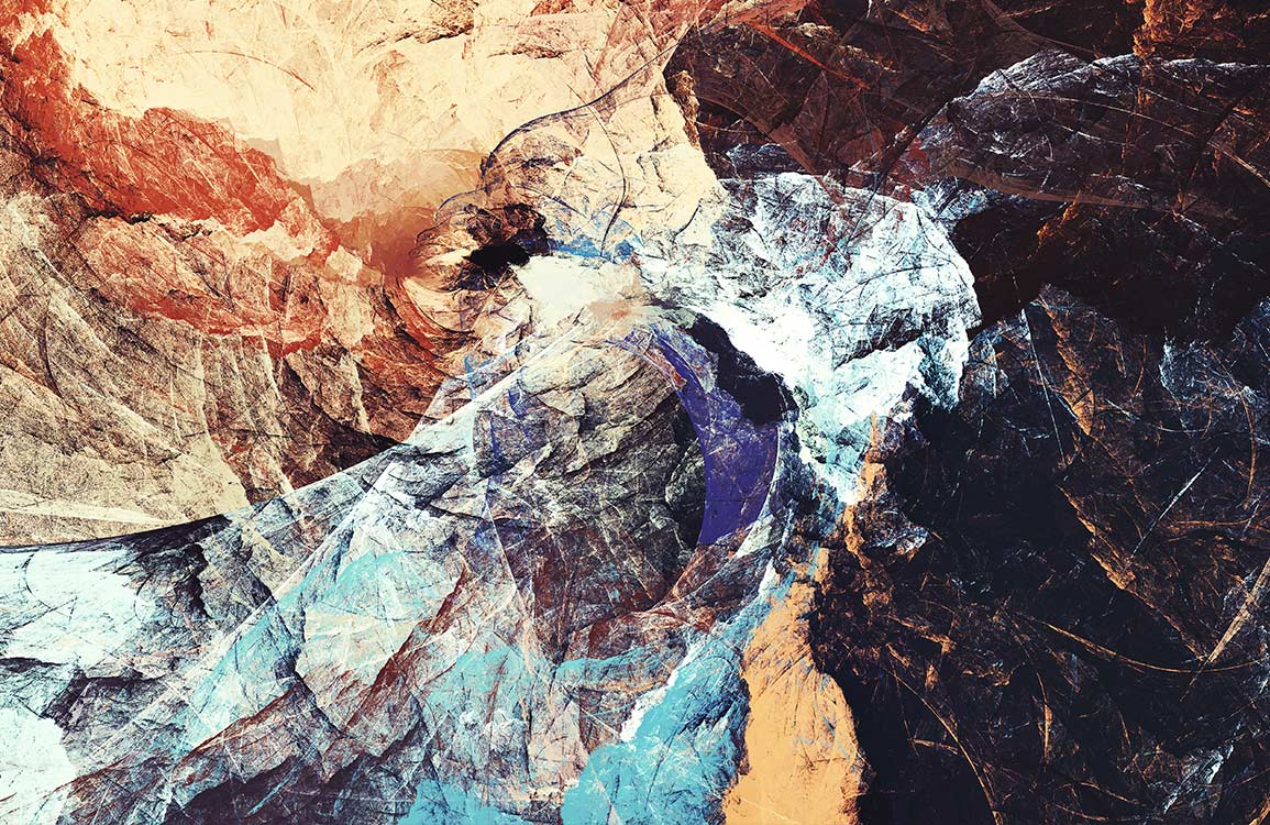 Abstract Watercolor Pink Blue Wallpaper Mural