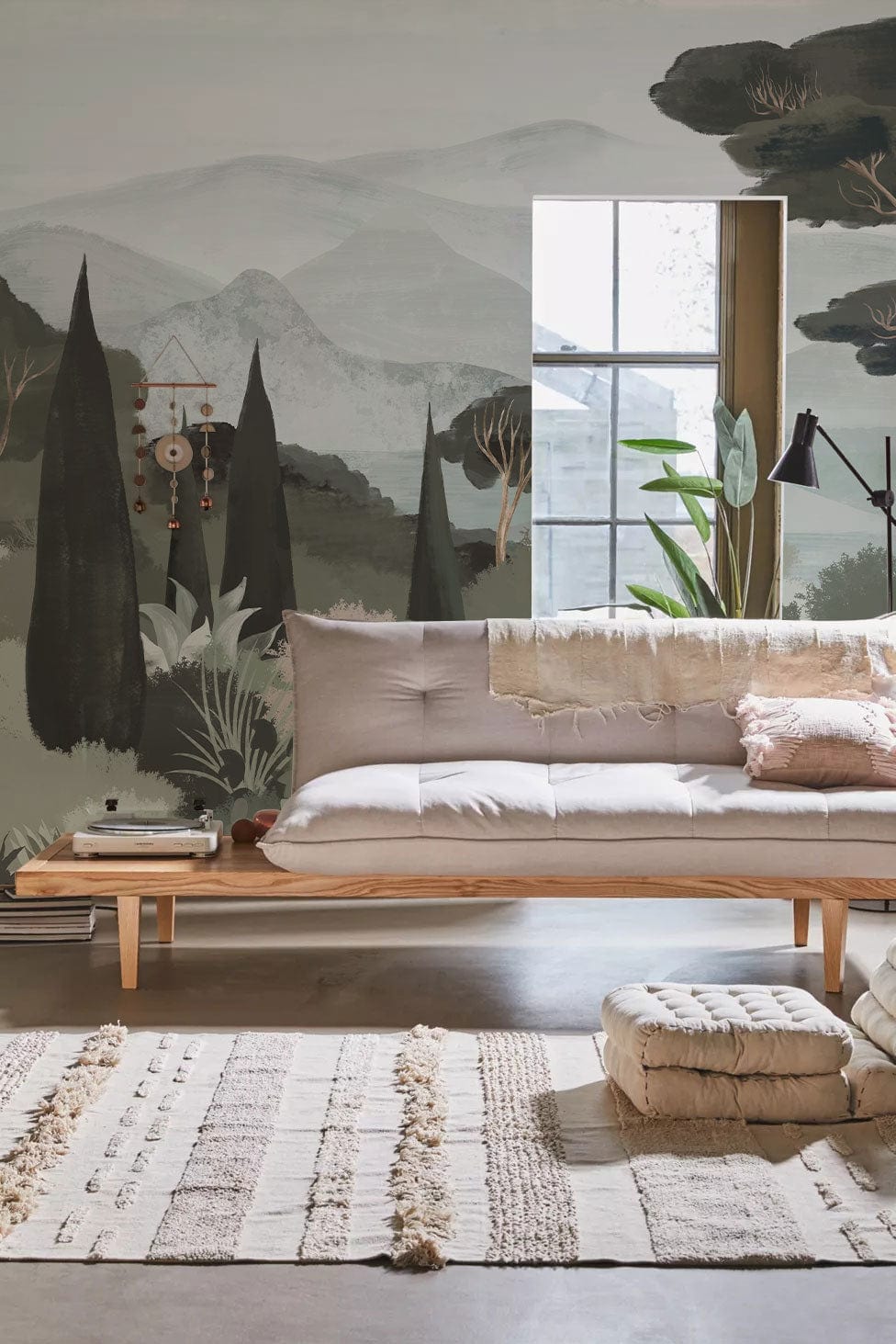 comic mountain trees forest wallpaper mrual