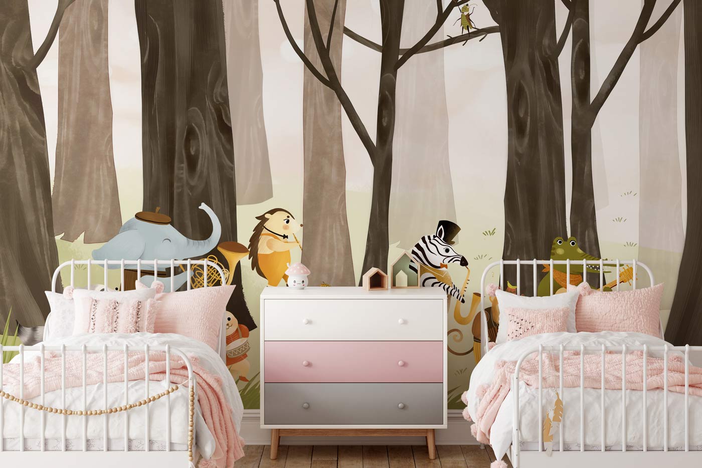 Art Painting Wallpaper Mural in bedroom