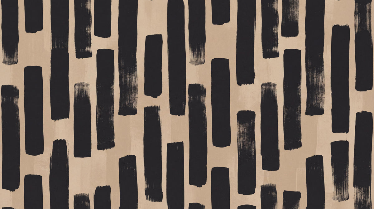 Strong Black Block Strokes Wallpaper Mural - image 5