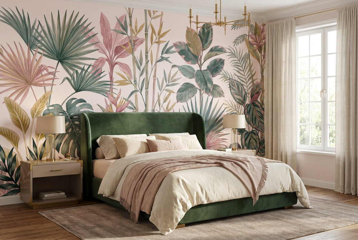 Pastel Leaves Wallpaper Mural view 5