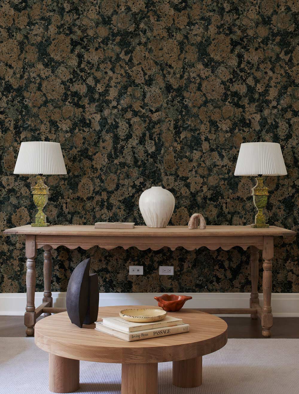 Dot Corroded Stone Wallpaper Mural Home Interior Decor