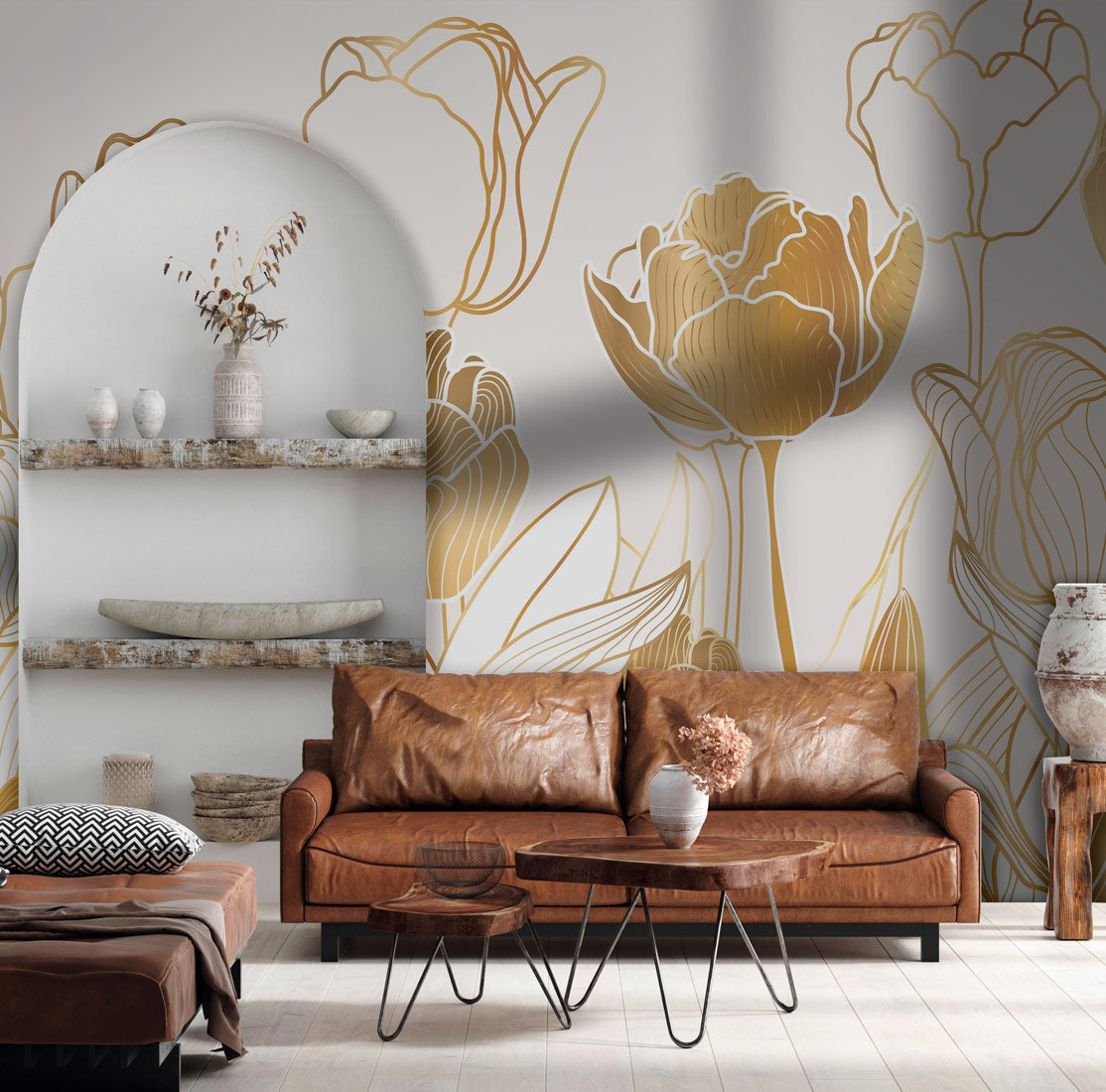 Golden Tulip Serenity Mural Wallpaper