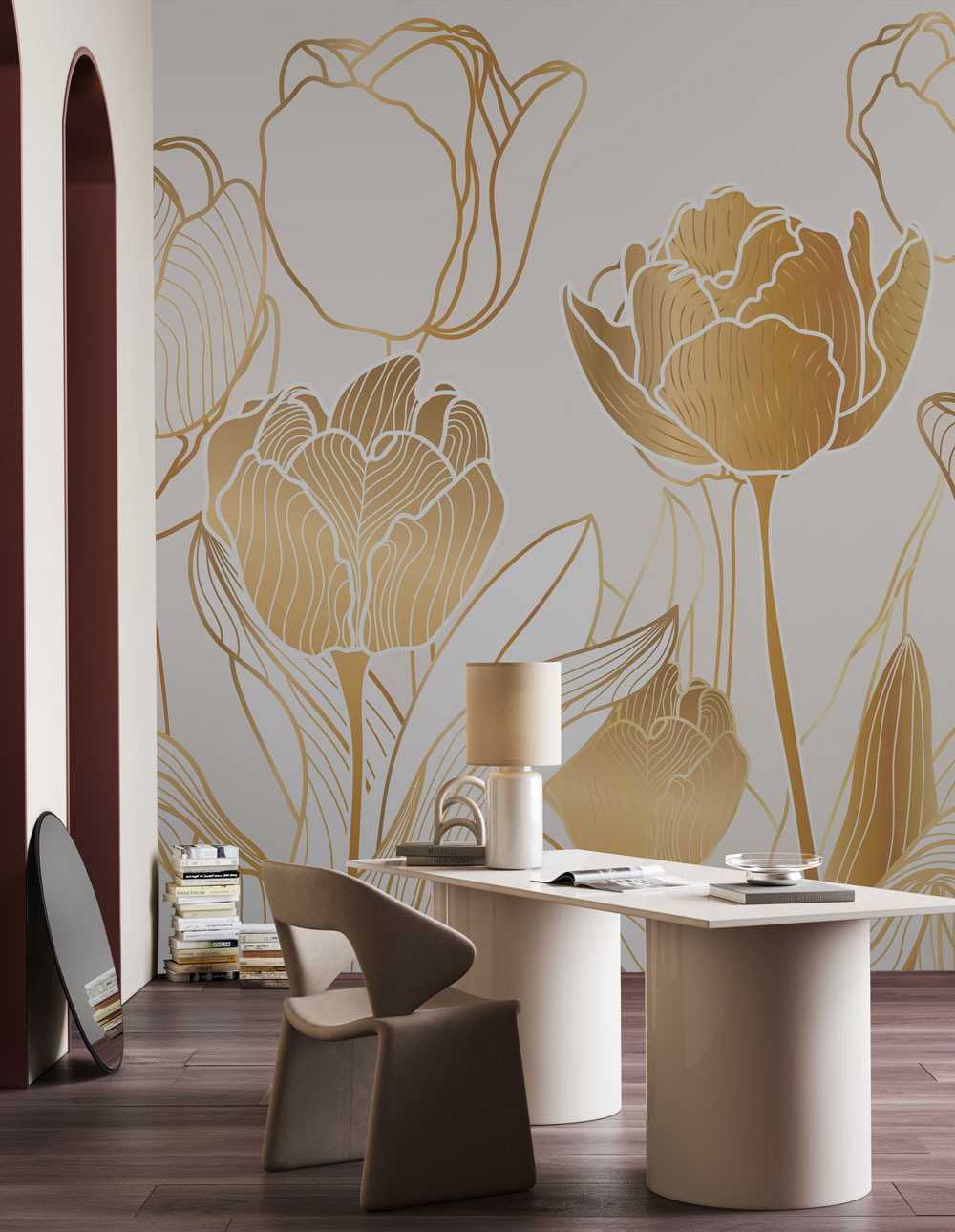 Golden Tulip Serenity Mural Wallpaper