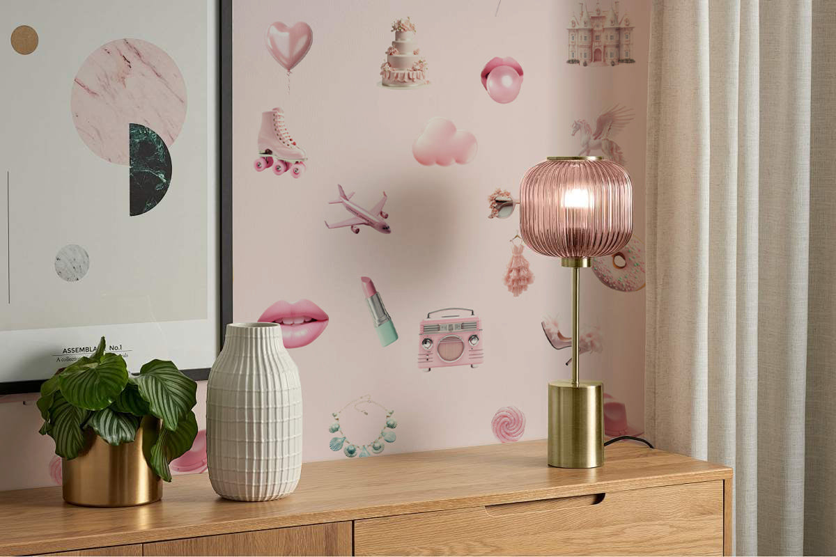 Whimsical Dreams Mural Wallpaper in living room