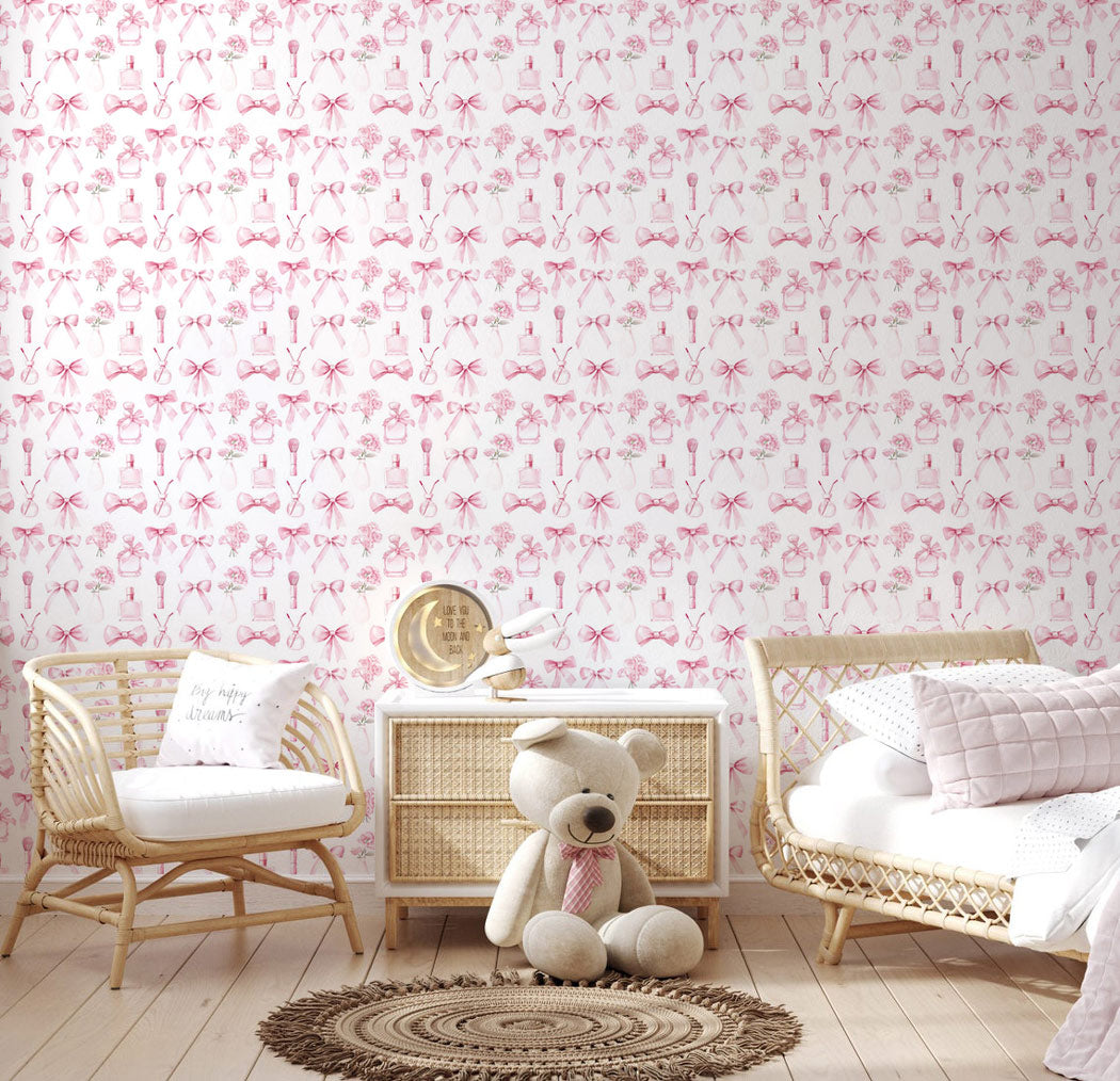 Chic Beauty Essentials Mural Wallpaper in bedroom