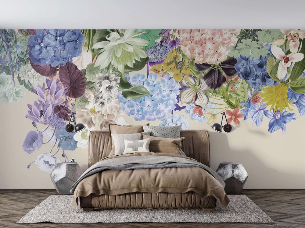 upside down flowers wallpaper for wall decoration