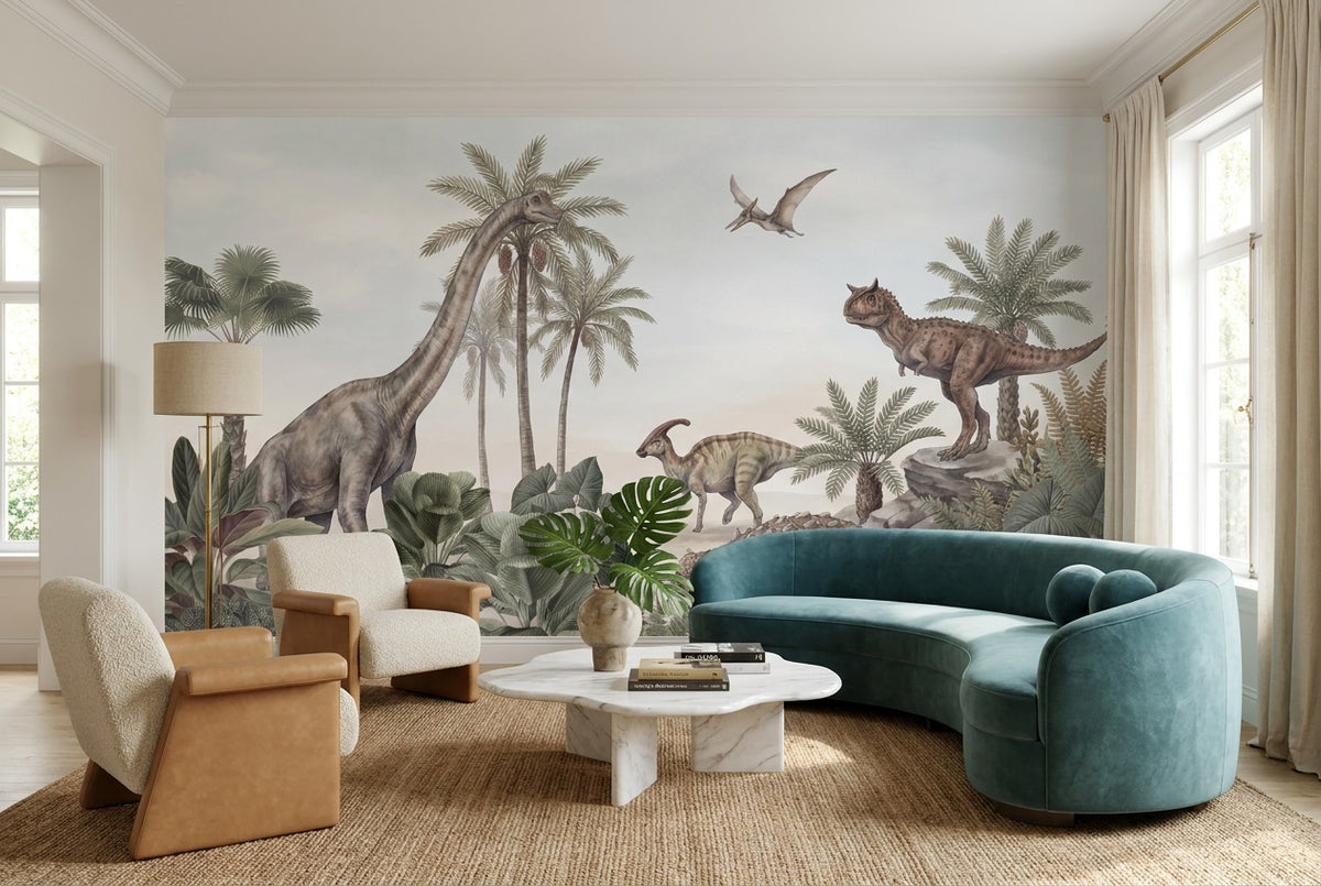 Green Dinosaur Wallpaper Mural view 5