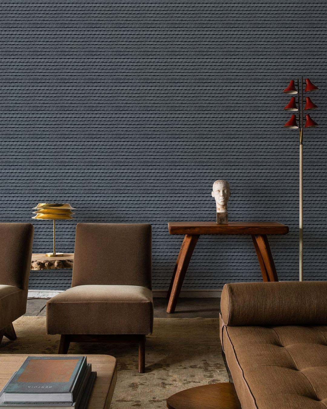 Blue Tiles Pattern Wallpaper Mural Living Room