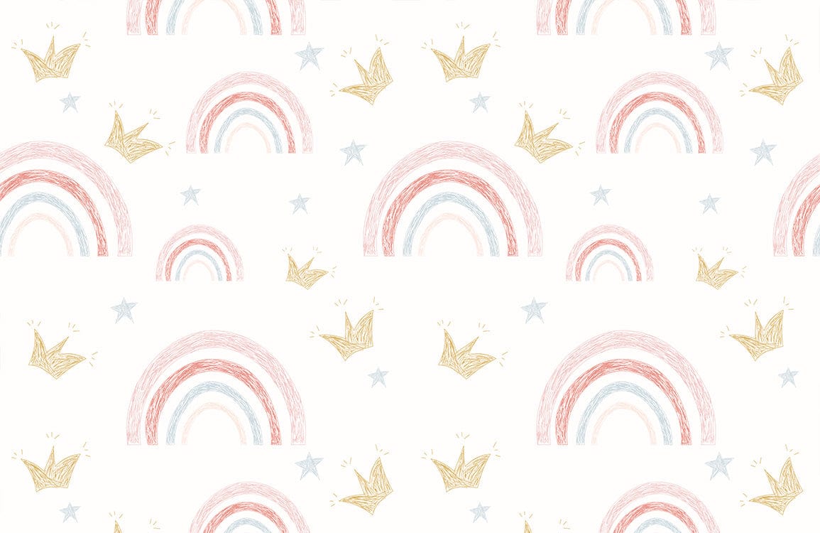 Sketch Rainbow Mural Wallpaper Art Design