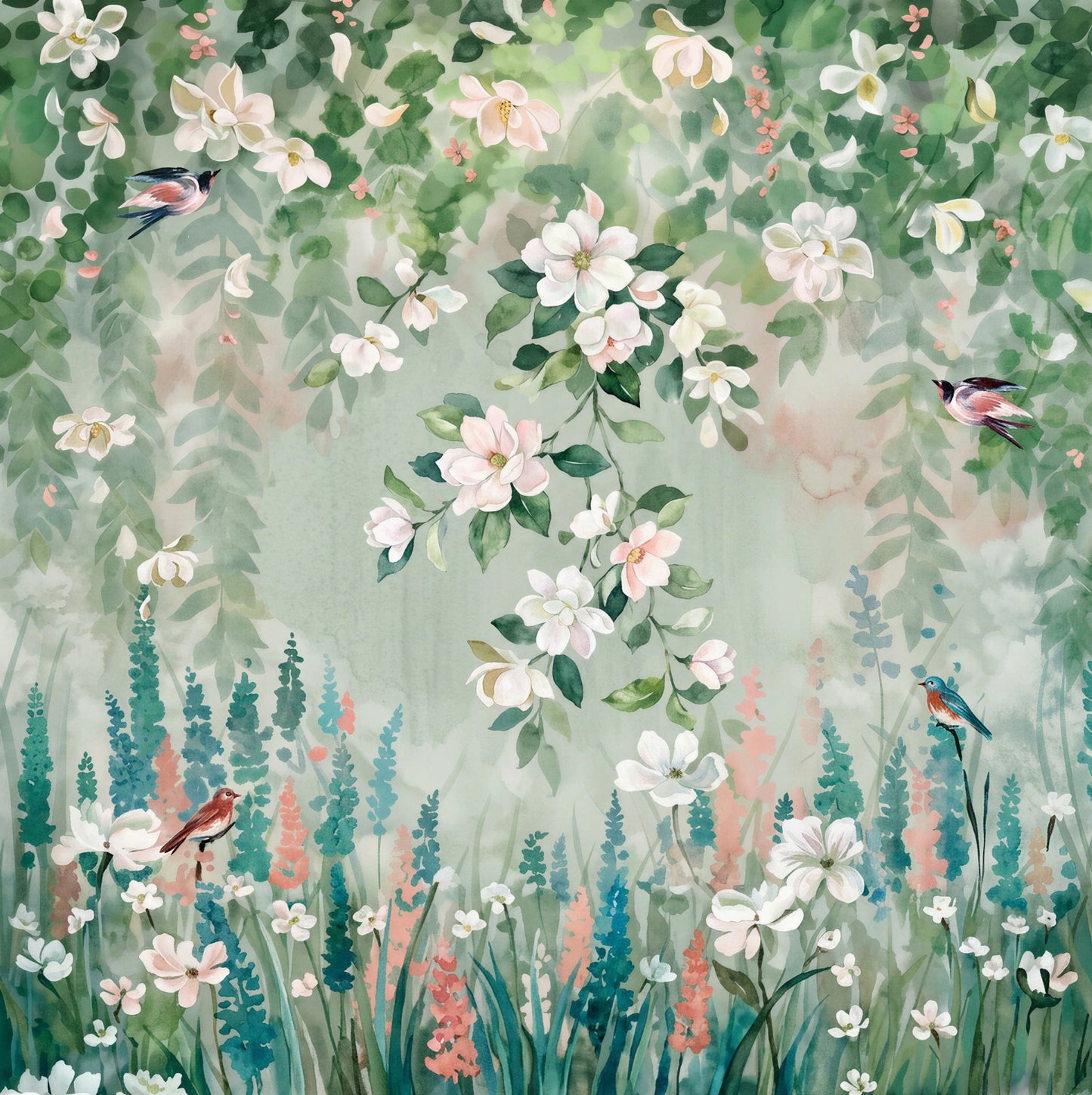Payment of Custom Flower Wallpaper