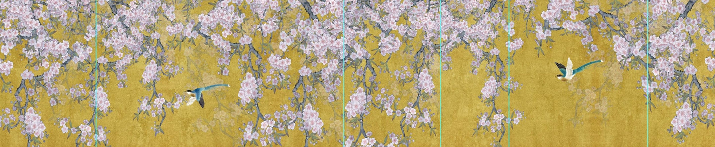 Payment of Blossoms Afront Wall Wallpaper Mural