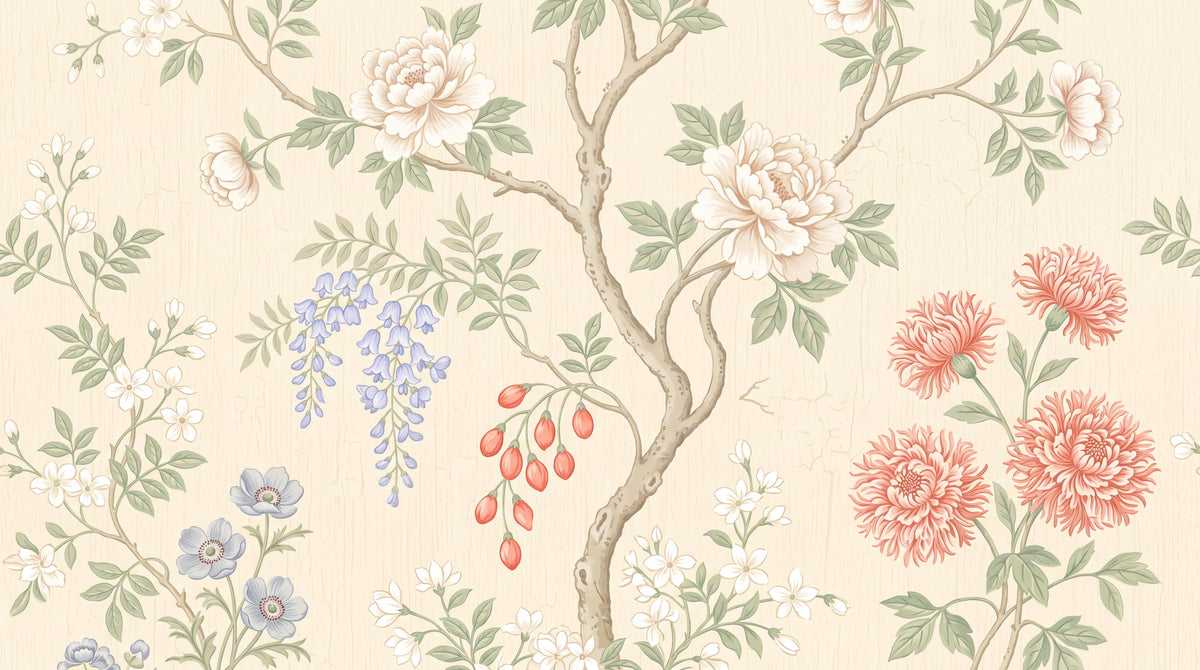Flowering Tree Garden Wallpaper Mural 6