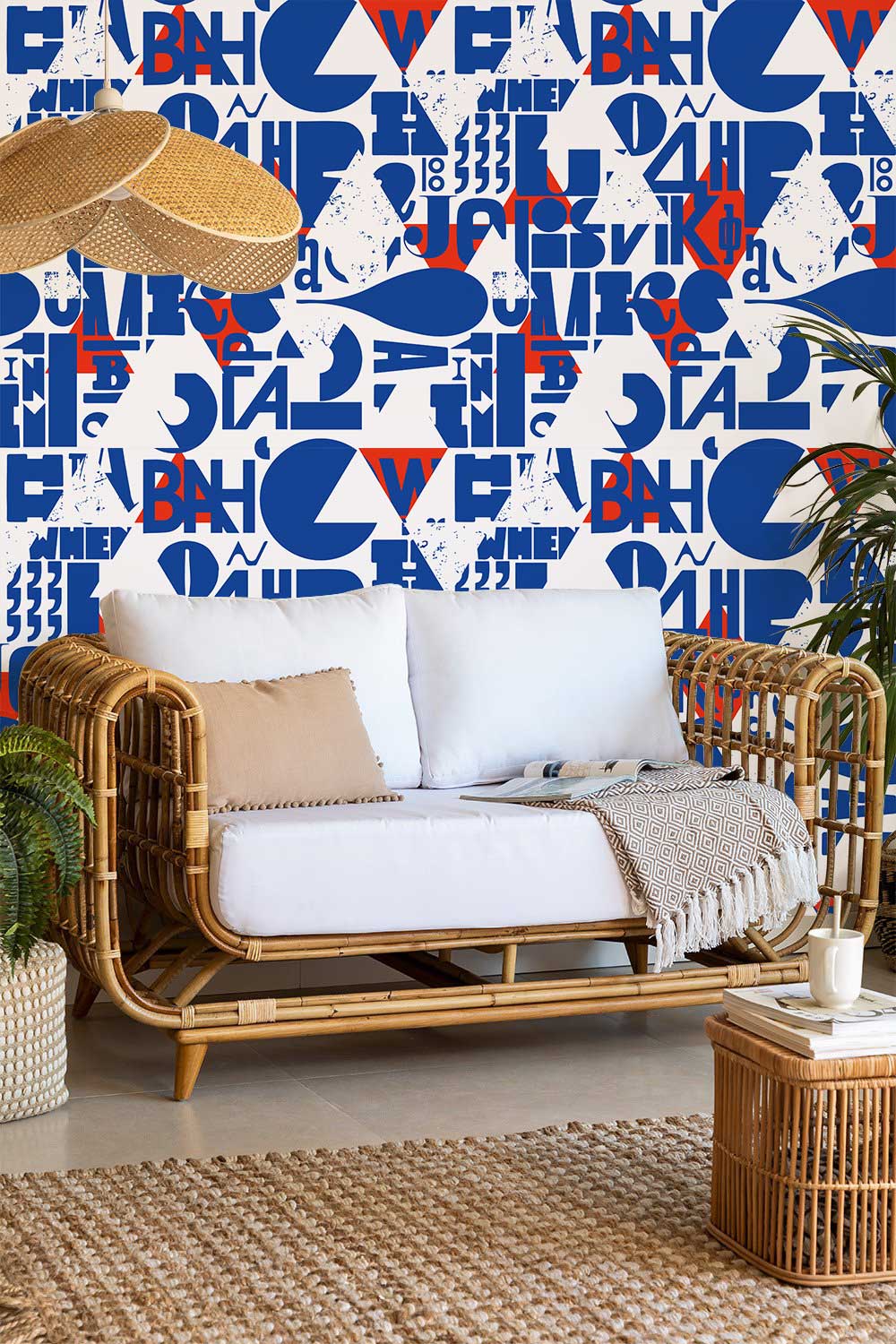 Vintage Letters customized wallpaper for kids and teenager