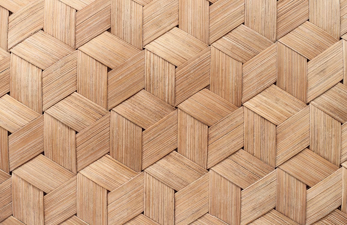 Wallpaper mural with a mat pattern for use in interior design.