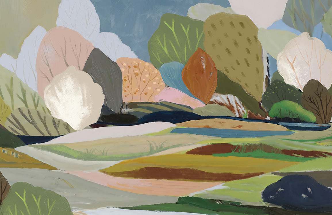 Emerald Green Abstract Marble Mural Wallpaper