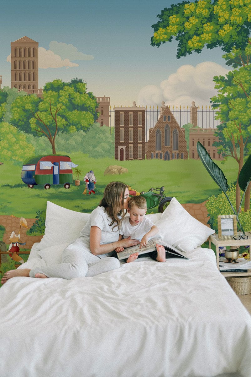 forest animals wall mural home interior decor