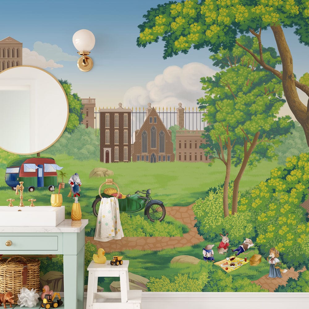 forest animals wall mural bedroom decor