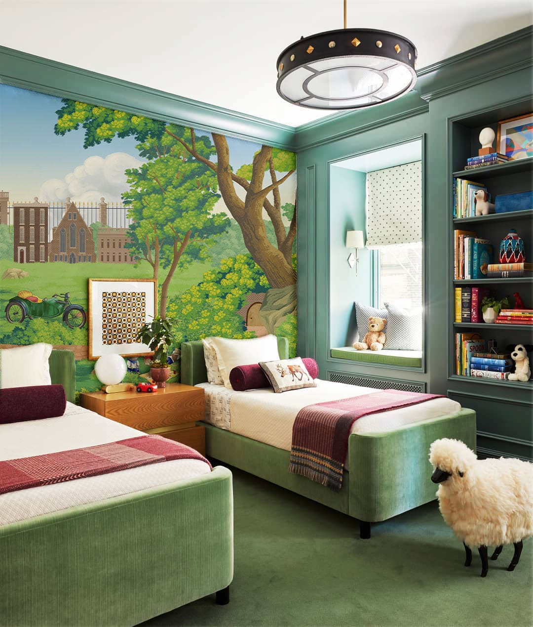 forest animals wall mural playroom decoration