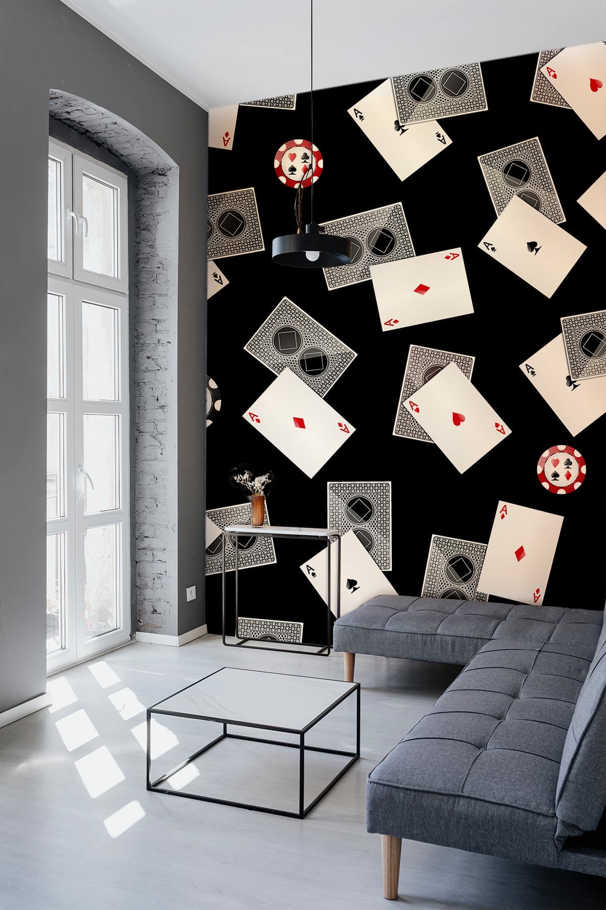 Western wallpaper with an unusual design for interior decorating