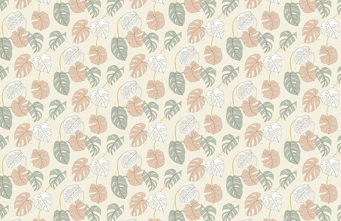 Creating a Palm Leaves wallpaper mural by splicing together different sections.