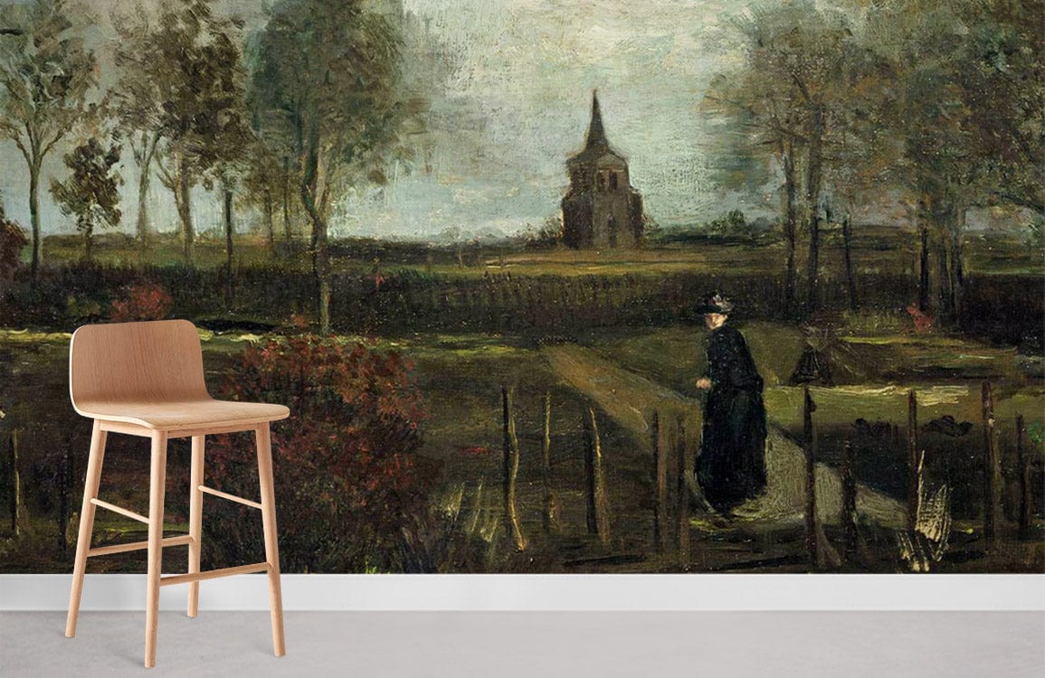 countryside Garden oil painting Mural Wallpaper for Room decor
