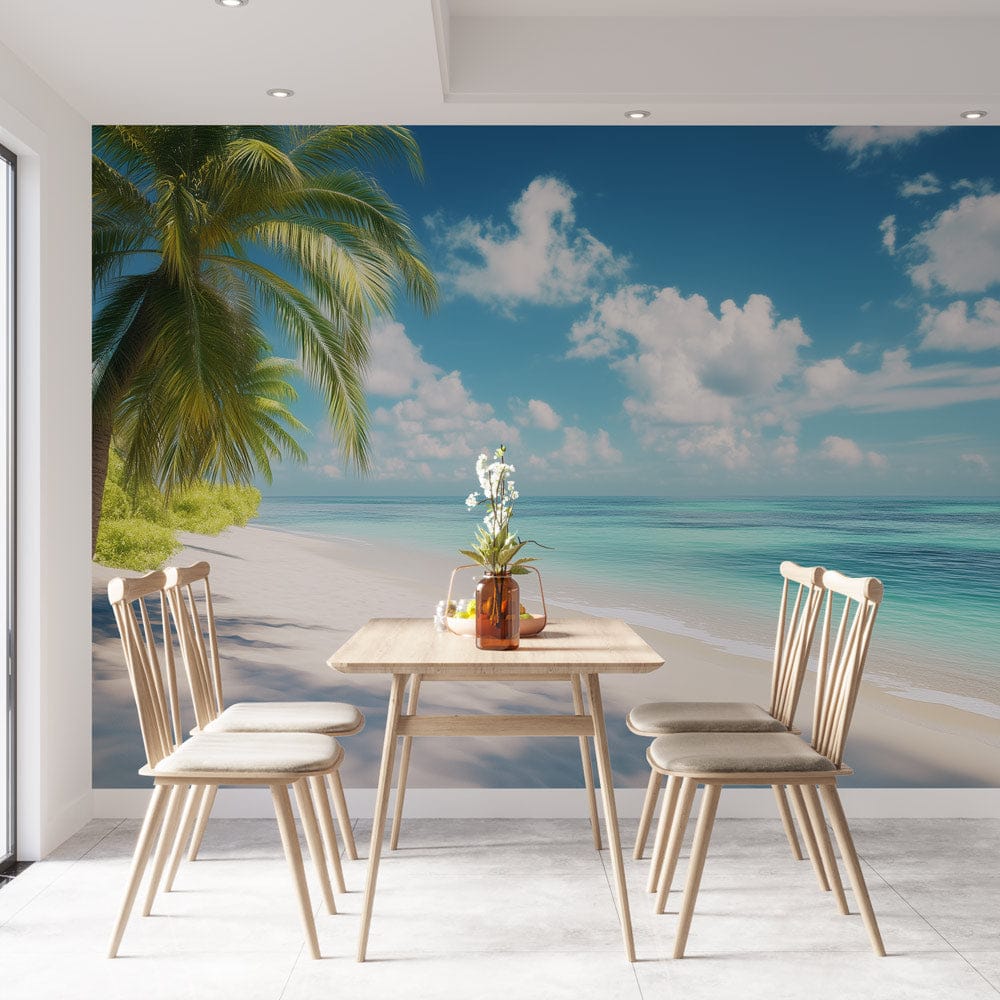 Tropical Palm Paradise Mural Wallpaper
