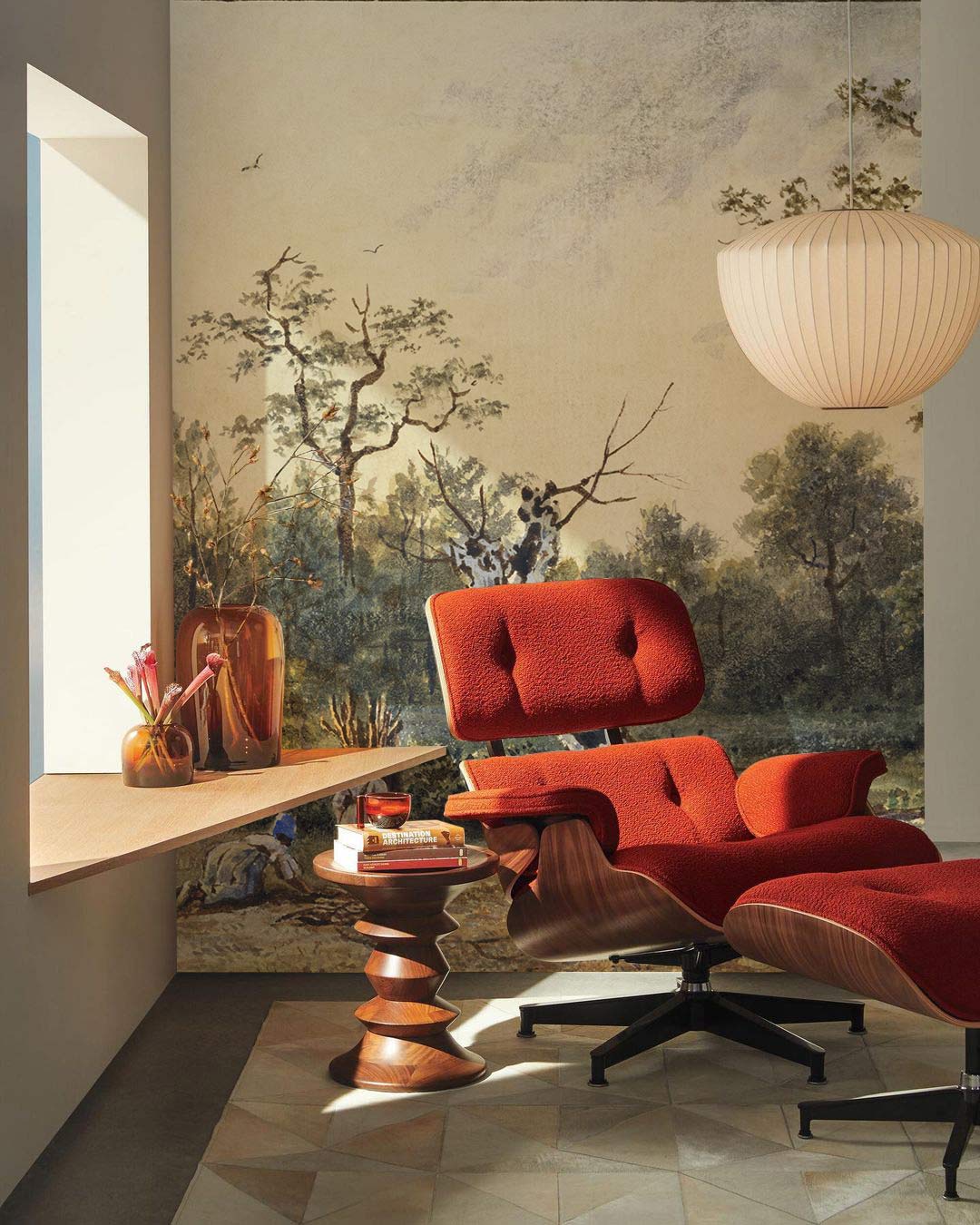 Grove oil painting mural Wallpaper for hallway decor