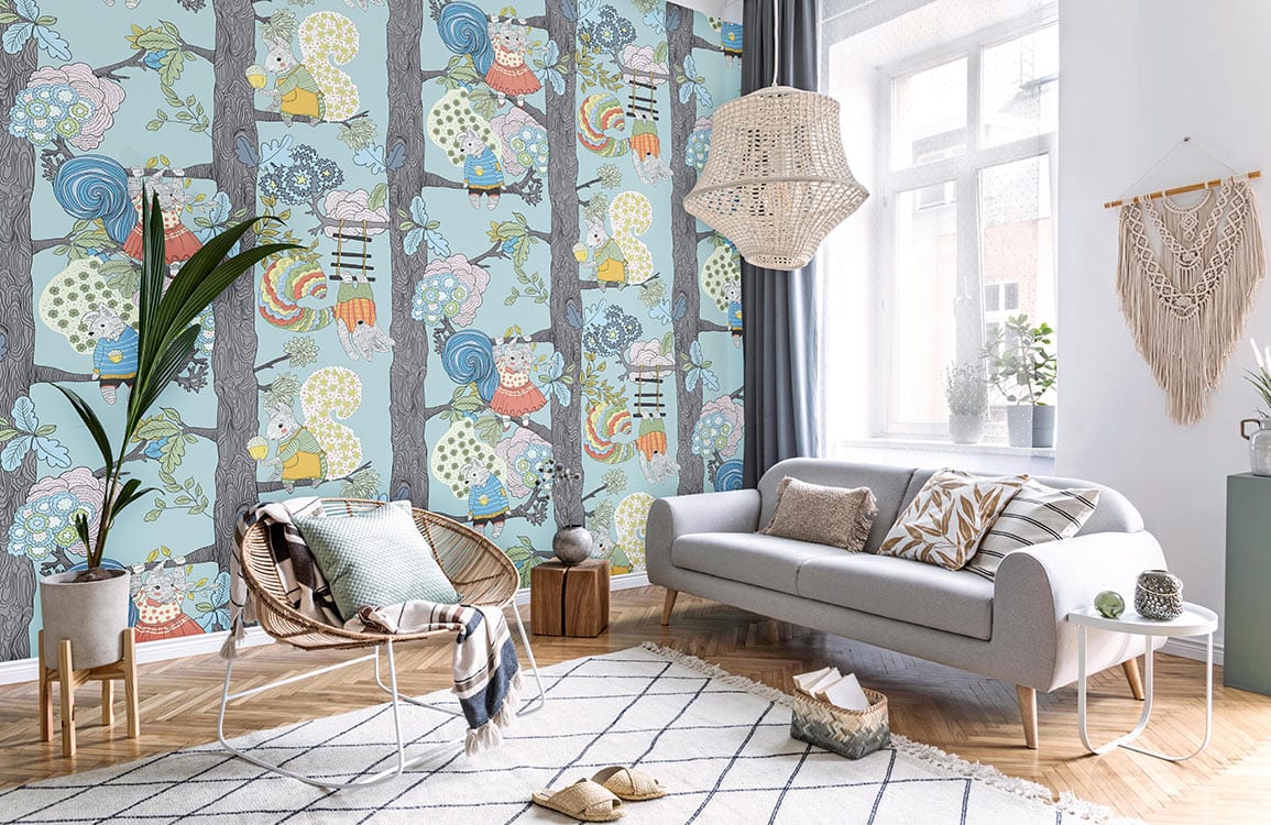custom squirrels gaming animal wallpaper mural for living room
