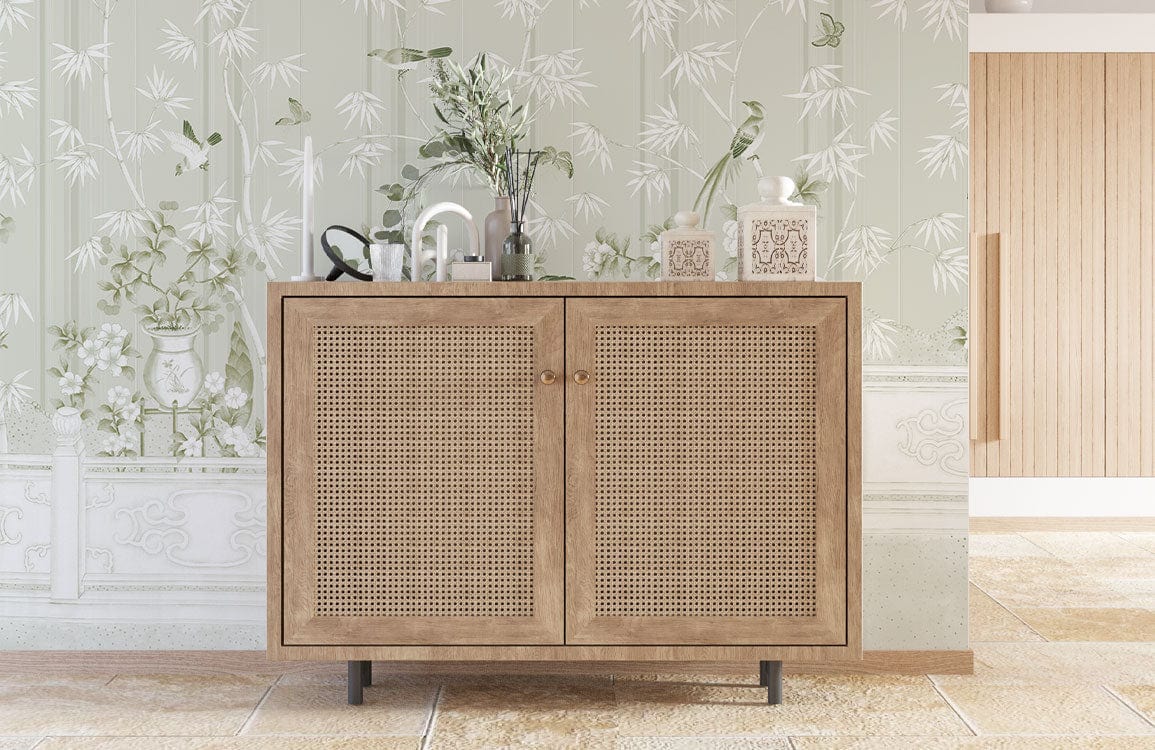 vintage garden wallpaper mural hallway decor