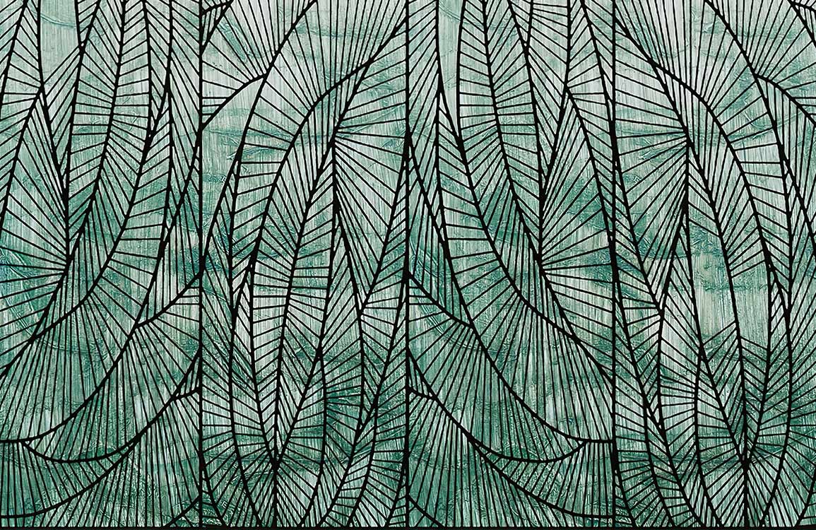 Modern Geometric Wood Texture Wallpaper Mural