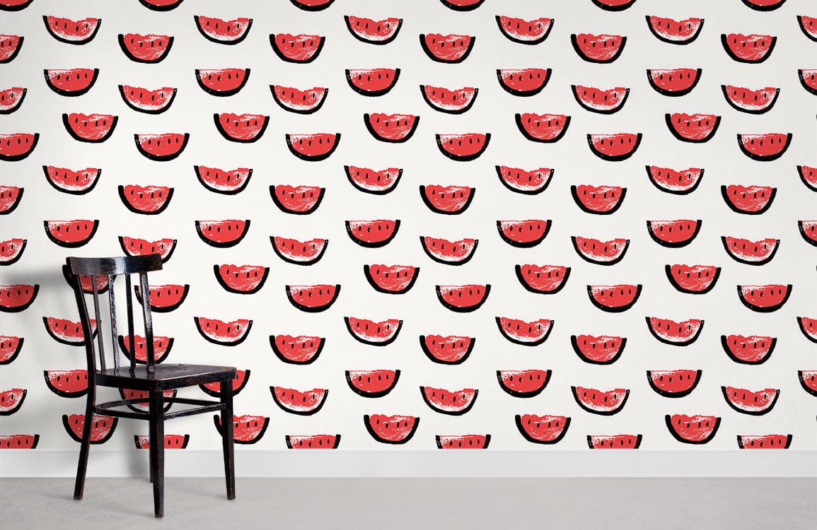 painted Watermelon Wallpaper Mural for Room decor