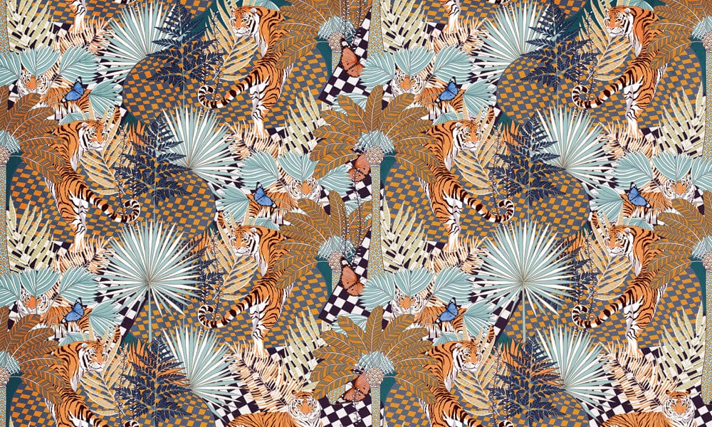 Mystic Jungle Watercolor Mural Wallpaper