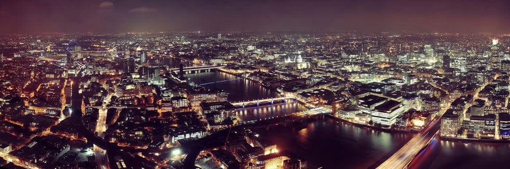 Wallpaper mural featuring a London by Night scene, perfect for use in interior design.
