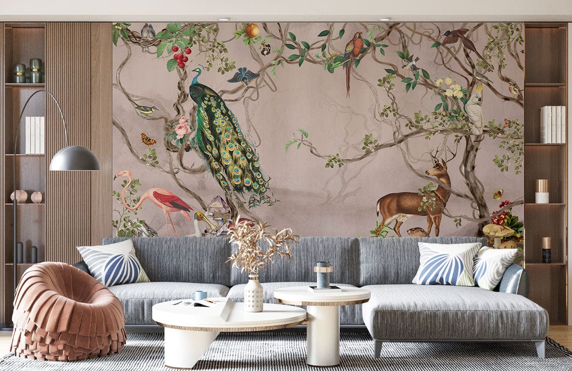 Enchanted Forest Animal Wallpaper for Wall in living room