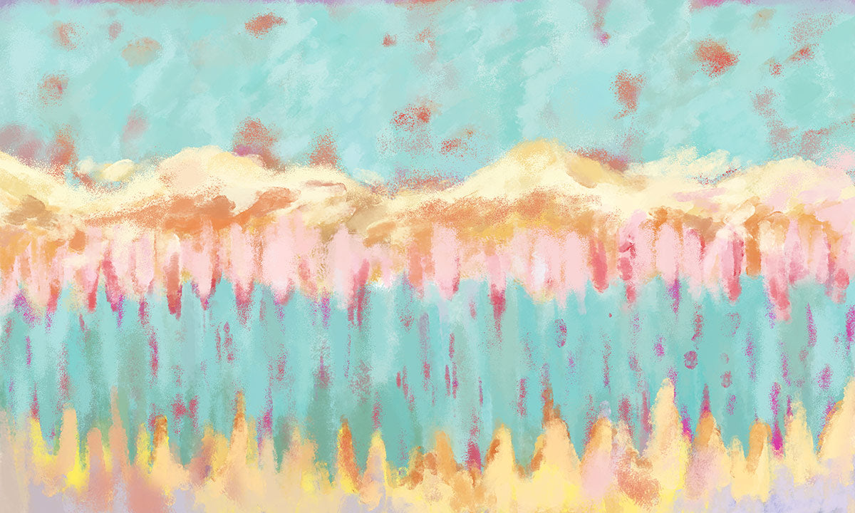 Abstract Pastel Brushstroke Mural Wallpaper