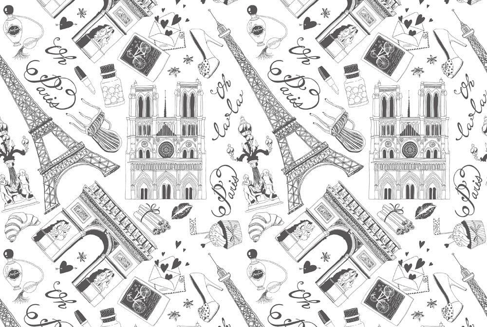 eiffel tower wallpaper mural home interior decor